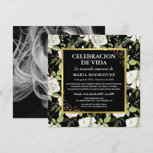 Invitación Servicio Funerario Memorial en Español   Foto Fune