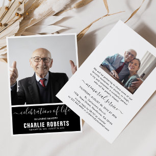 Invitación Servicio Funerario Moderno   Celebración de la Vid