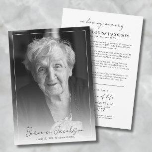 Invitación Servicio Funerario Sencillo y Elegante Memorial