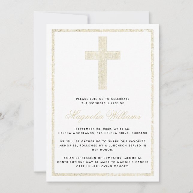 Invitación Servicio Memorial de la Celebración de la Cruz del (Anverso)