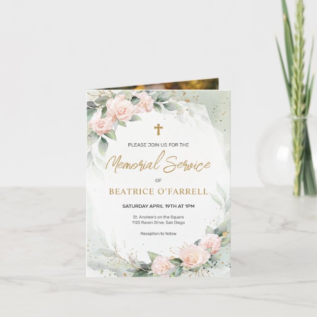 Invitación Servicio Memorial de la Cruz de Oro y las Flores (Anverso)