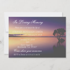 Invitación Servicio Memorial en Memoria de Sunset Lake Invi