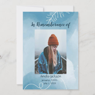 Invitación Servicio Memorial invita a las hojas botánicas azu