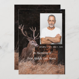 Invitación Servicio Memorial Invita a Stag Deer Outdoorsman