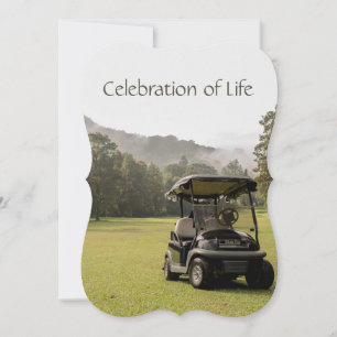 Invitación Servicio Memorial Invitar al carrito de golf Golfe