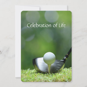 Invitación Servicio Memorial Invitar al carrito de golf Golfe