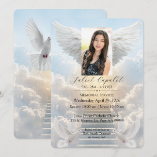 Invitación Servicio Memorial Nubes y Palomas