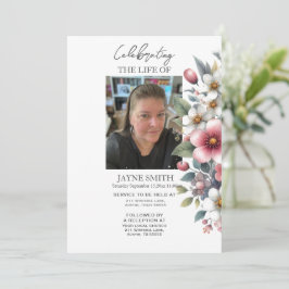 Invitación Servicio moderno de memorias funerarias botánicas