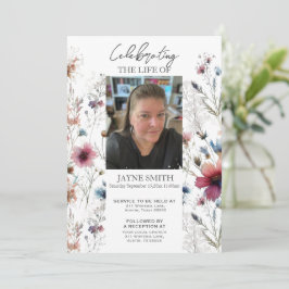 Invitación Servicio moderno de memorias funerarias botánicas