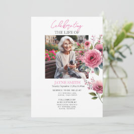 Invitación Servicio moderno de memorias funerarias botánicas 