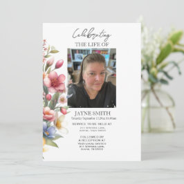 Invitación Servicio moderno de memorias funerarias botánicas