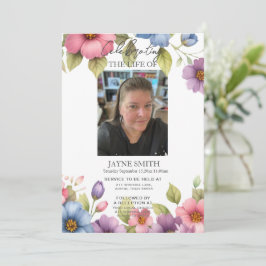 Invitación Servicio moderno de memorias funerarias botánicas