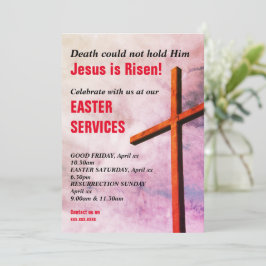 Invitación SERVICIOS DE IGLESIA MÁS FÁCIL | Jesus is Risen