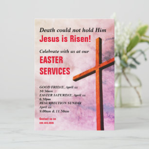 Invitación SERVICIOS DE IGLESIA MÁS FÁCIL   Jesus is Risen