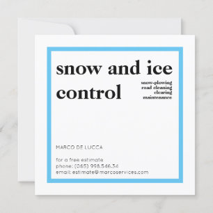 Invitación Servicios de Retirada de Nieve, Nivelación de Niev