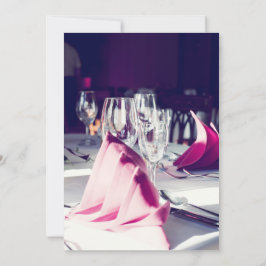 Invitación Servilleta Amarilla Elegante Cena Formal Banquete 