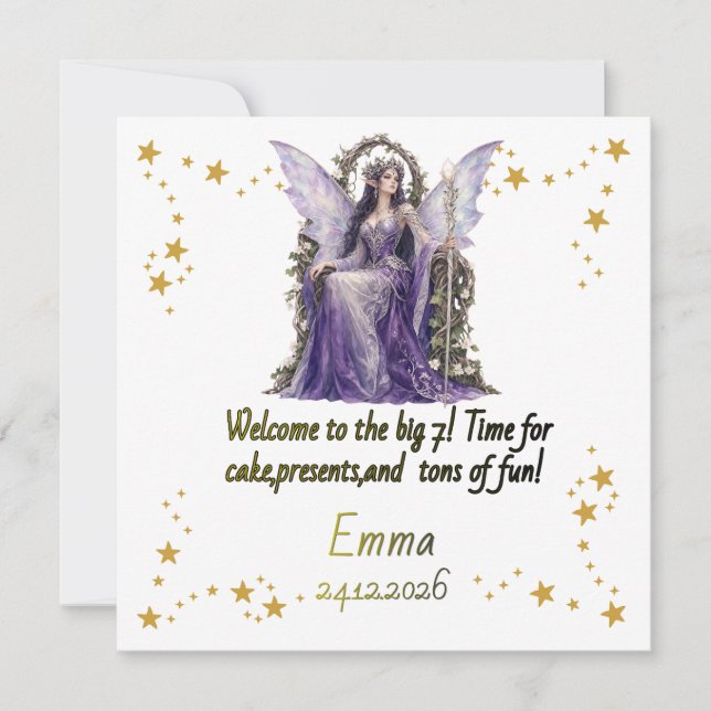 Invitación Servilleta de fiesta de cumpleaños personalizada d (Anverso)