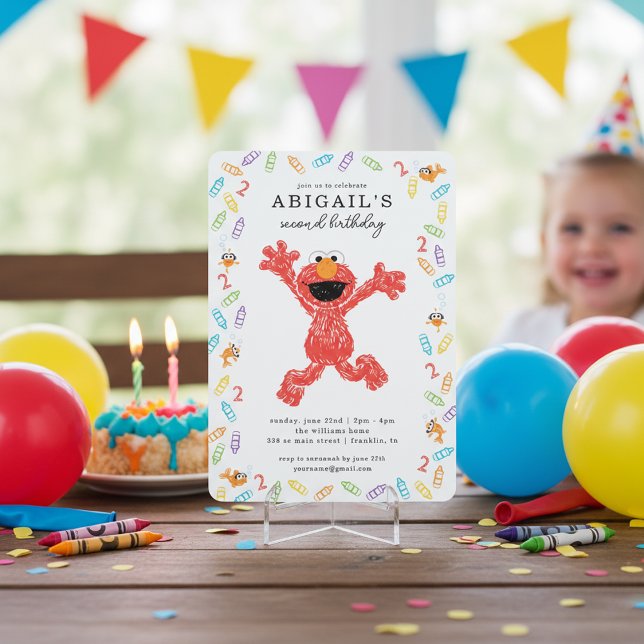 Invitación Sesame Street Elmo | Cumpleaños de Crayon (Subido por el creador)