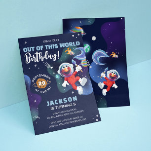 Invitación Sesame Street   Elmo - Cumpleaños fuera de este mu