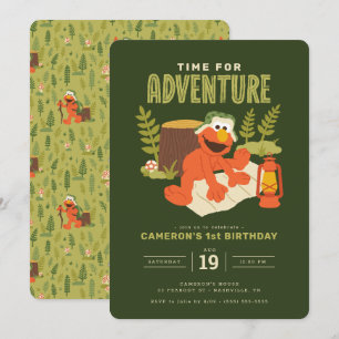 Invitación Sesame Street - Elmo   Hora de Aventura
