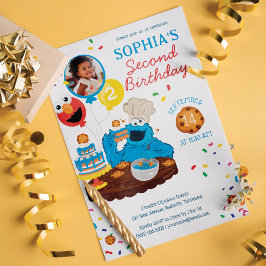 Invitación Sesame Street | Tarta del Monstruo de las Galletas