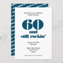Invitación Sesenta cumpleaños 60 y Rockin' | Fiesta