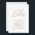 Invitación Sesenta | Modern Gold & Blue 60th Birthday Party<br><div class="desc">Celebrar un hito en estilo con esta moda Sesenta | ¡Invitación a la fiesta de cumpleaños 60 del oro y azul moderno! Con un elegante acento dorado y un sofisticado fondo azul, es la manera perfecta de iniciar una fabulosa celebración. Personalice los detalles de su fiesta y acompañe a sus...</div>