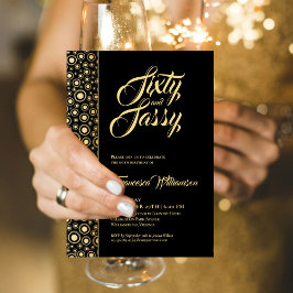 Invitación Sesenta Y Elegante Elegante Fiesta De Cumpleaños N