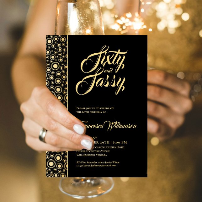 Invitación Sesenta Y Elegante Elegante Fiesta De Cumpleaños N (Subido por el creador)