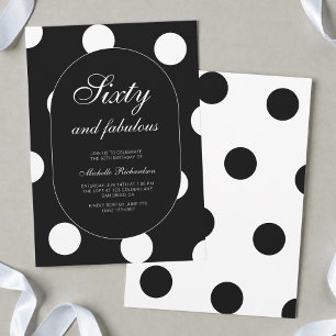 Invitación Sesenta y fabuloso cumpleaños de 60 años con lunar