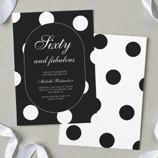 Invitación Sesenta y fabuloso cumpleaños de 60 años con lunar