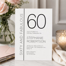 Sesenta y Fabuloso Cumpleaños Modernos de 60