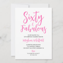 Sesenta y Fabuloso Script Rosa Cumpleaños 60 Cumpl