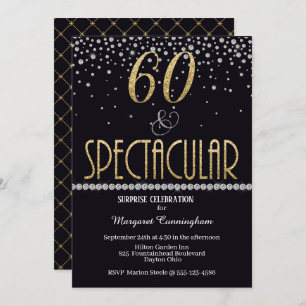Invitación Sesenta y sorpresa espectacular de los diamantes