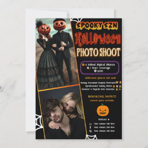 Invitación Sesión de Fotos de Halloween Spooky Szn Glow Fotog