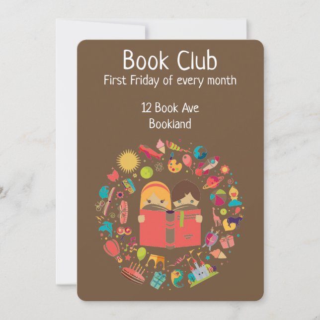 Invitación Sesión del libro del grupo Bookclub (Anverso)