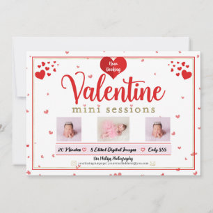 Invitación Sesiones Mini de Fotografía del Día de San Valentí