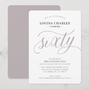 Invitación SESTAD elegante guión de moda de cumpleaños hongos