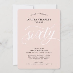 Invitación SESTAD elegante moda de cumpleaños moderno rosa ru
