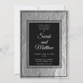 Invitación Set In Silver Stone Wedting Suite