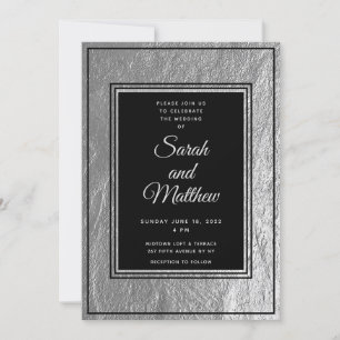 Invitación Set In Silver Stone Wedting Suite