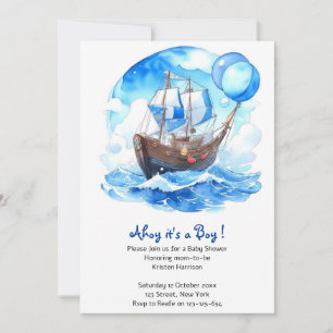 Invitación Set Sail: Baby Shower de Nautical Boy
