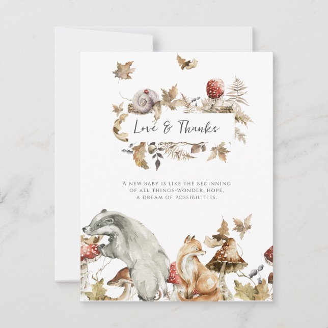 Invitación Seta de Otoño | Bosque Silvestre Gracias (Anverso)