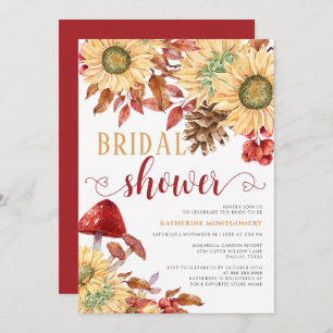 Invitación Setas florales rusas Sunflowers Ducha de novia