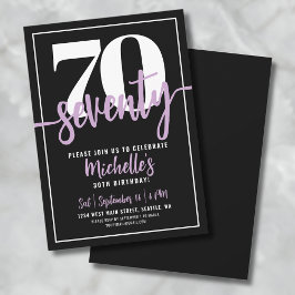 Invitación Setenta Fiesta de Cumpleaños Moderno 70