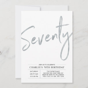 Invitación Setenta   Fiesta de cumpleaños número 70 del cepil