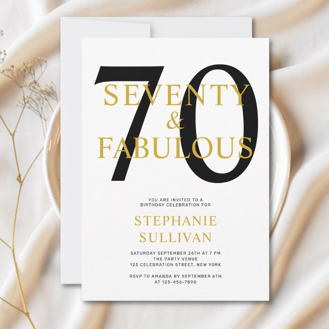 Invitación Setenta y Fabuloso Cumpleaños 70 (Subido por el creador)