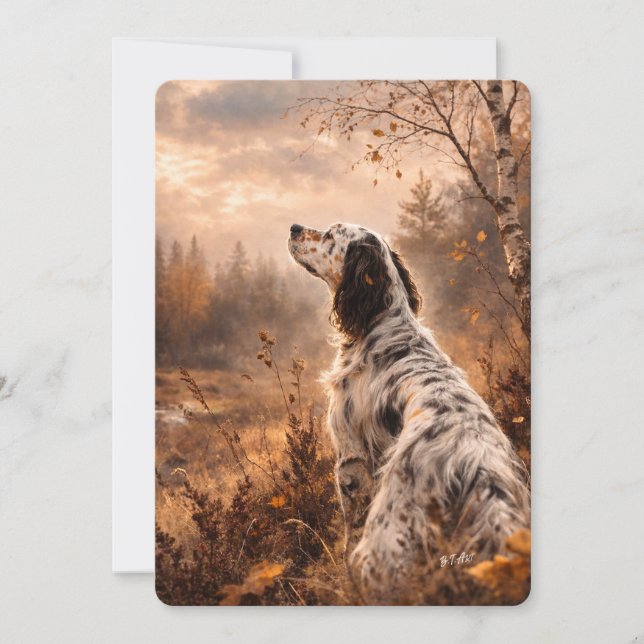 Invitación Setter inglés (Anverso)