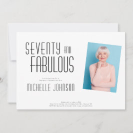 Invitación Seventy and Fabulous Photo 70th Birthday Party