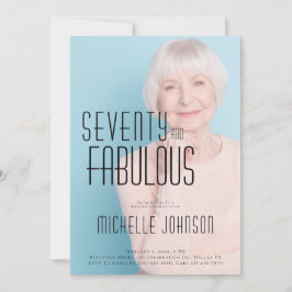 Invitación Seventy and Fabulous Photo 70th Birthday Party